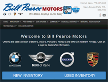 Tablet Screenshot of billpearcemotors.com